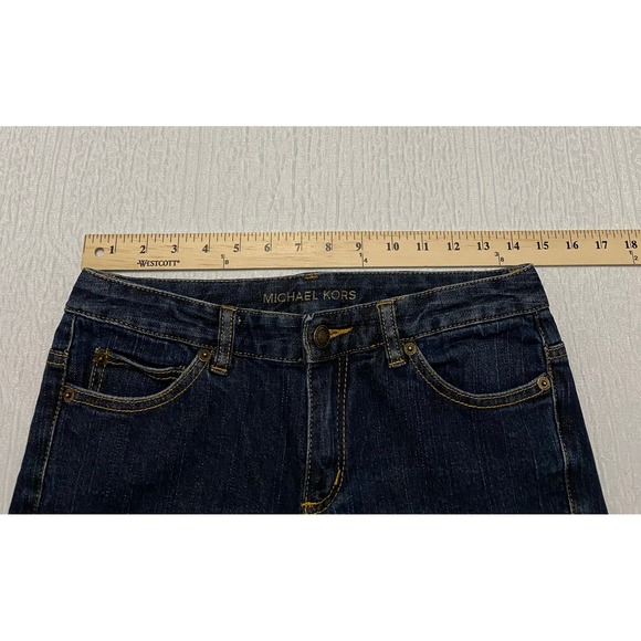 Michael Kors Bootcut Women's Jeans Size 2 Blue Low Rise Stretch - Picture 6 of 9